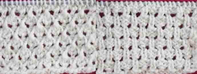 Pas à pas d'un point ajouré au tricot