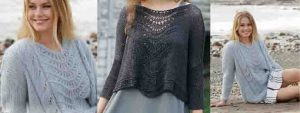 Un pull chaud au point de vague pour l'hiver