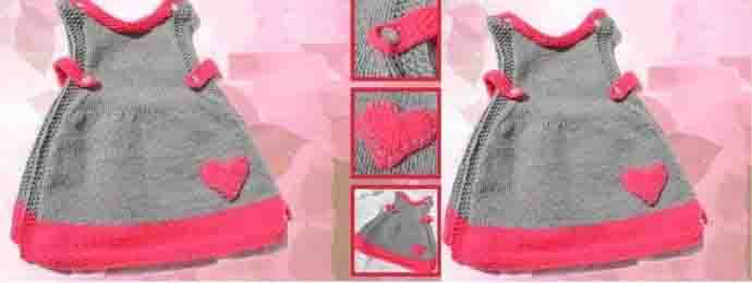 Une robe Chasuble Bébé au tricot