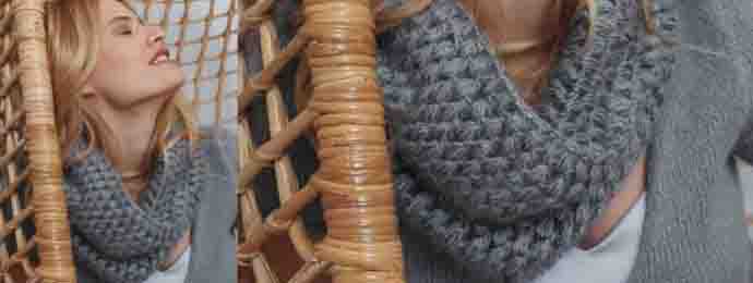 Au crochet un snood au point d'ananas