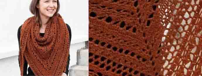 Drops design crochet shawl