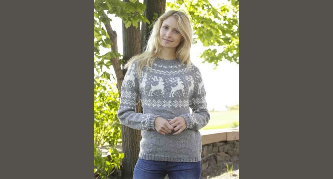 Le pull de noël tricoté main