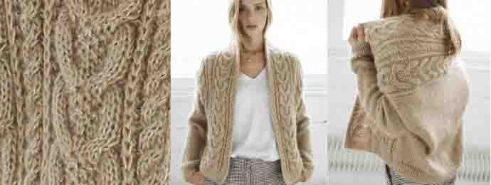 Un cardigan femme au tricot
