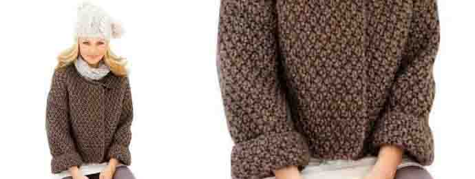 Un modèle de gilet femme au tricot