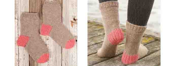 Chaussettes femme au tricot