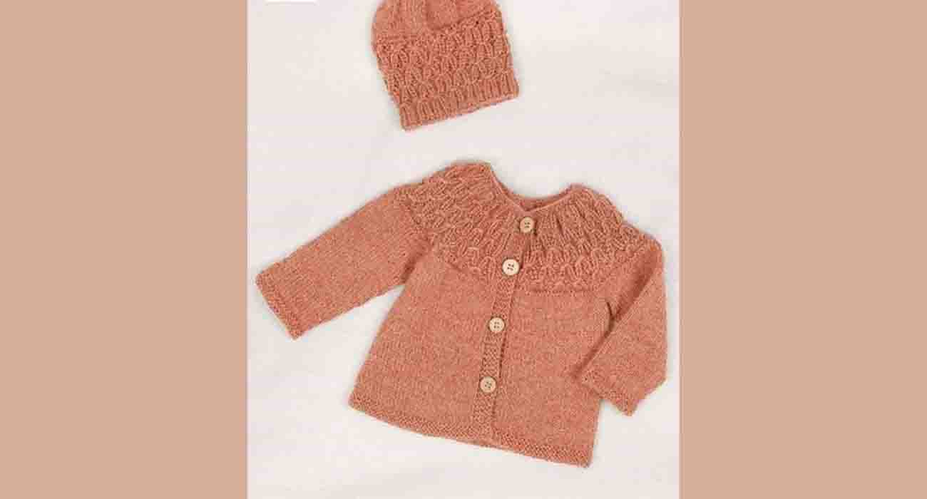 Tuto une brassière bébé point fantaisie au tricot