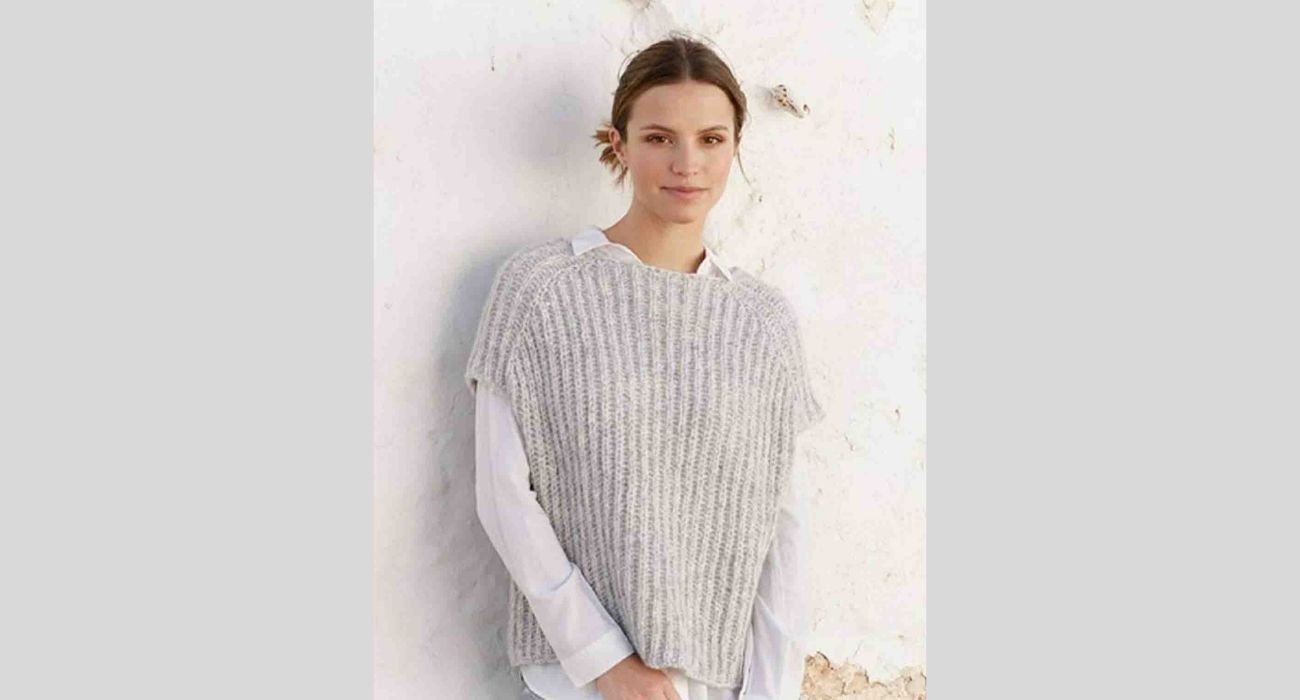 Modèle de pull sans manches à tricoter