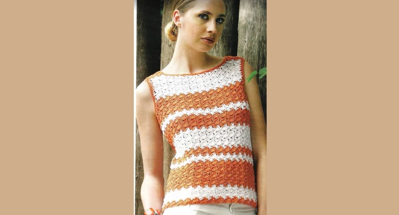 haut court d'été au crochet