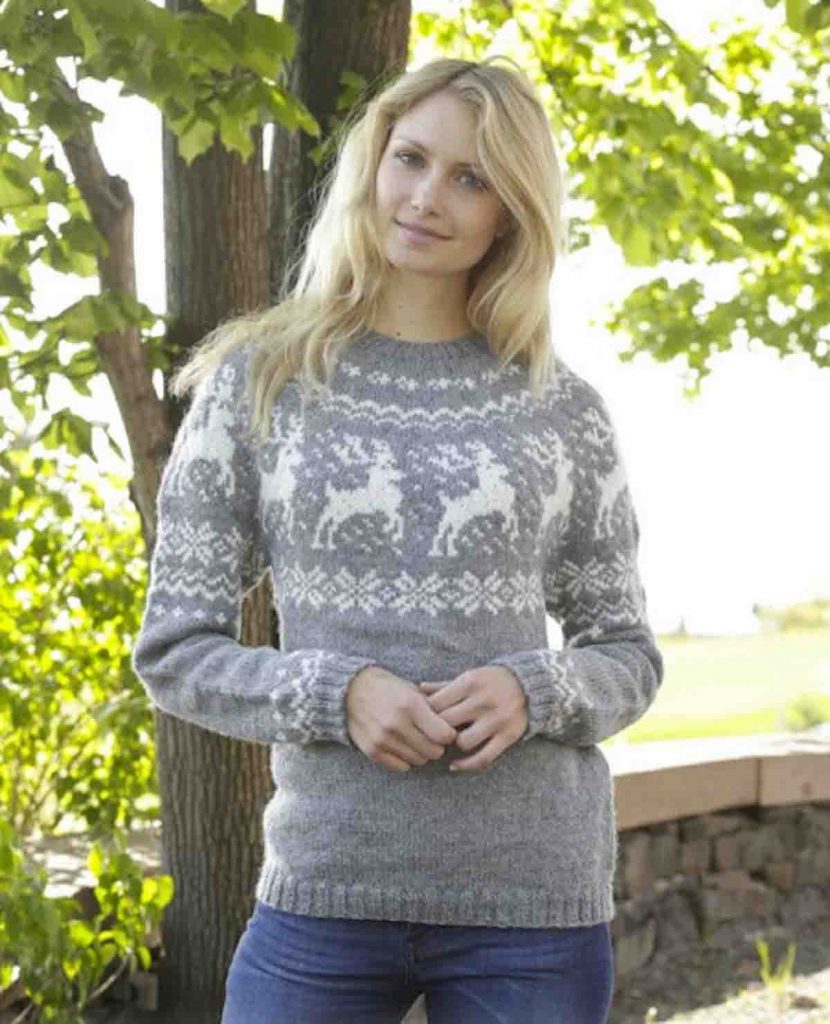Le pull de noël tricoté main