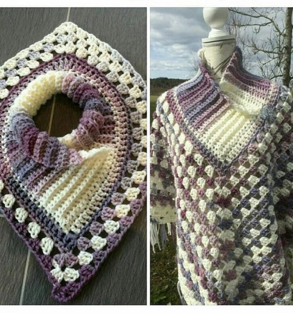 un col châle au crochet pour cet hiver