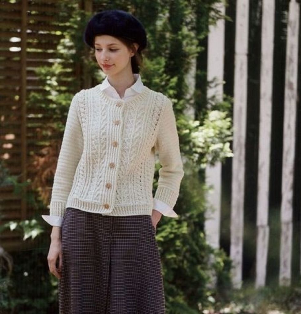une veste irlandaise au crochet
