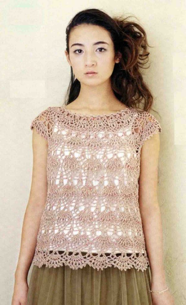 Blouse crochet chic