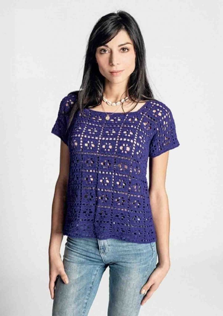 Pull d'été crochet femme gratuit