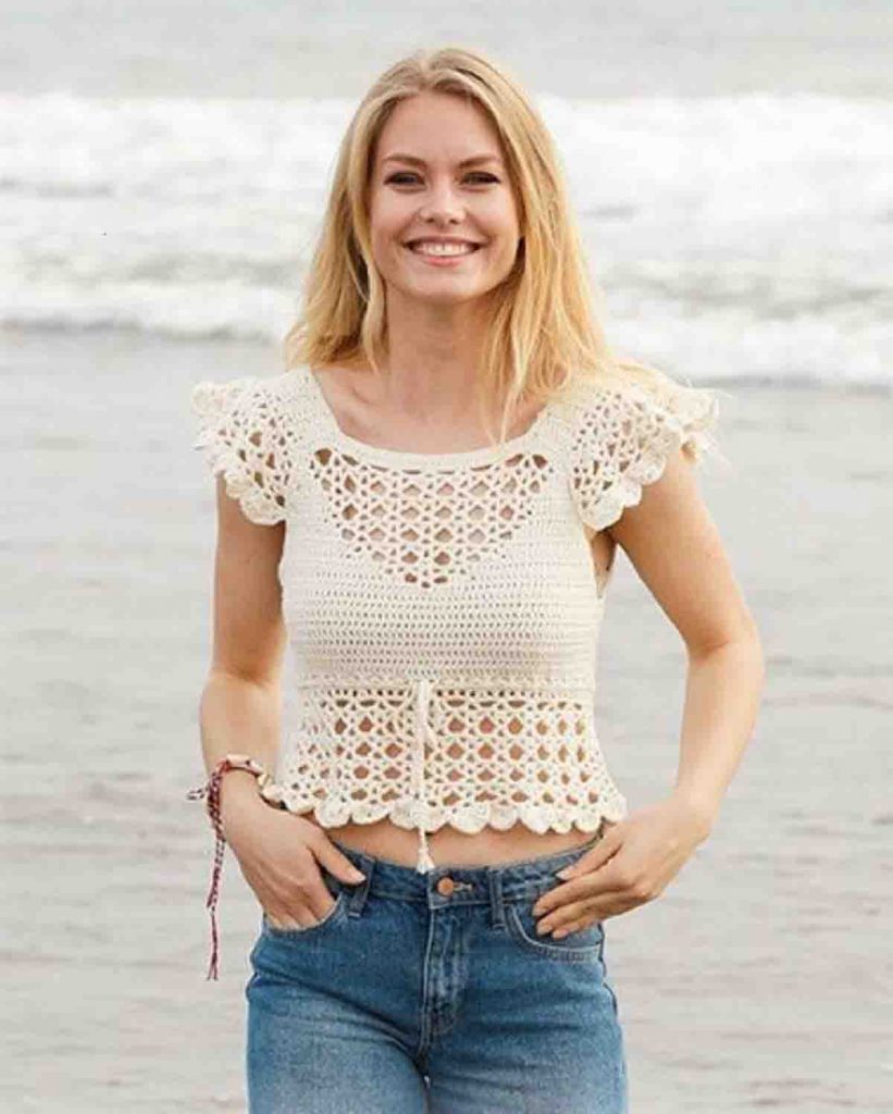 Haut femme original au crochet facile