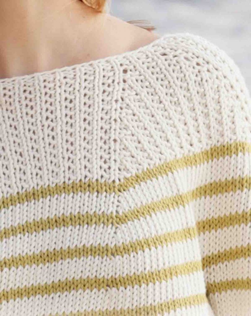 Le pull marin sans couture au tricot