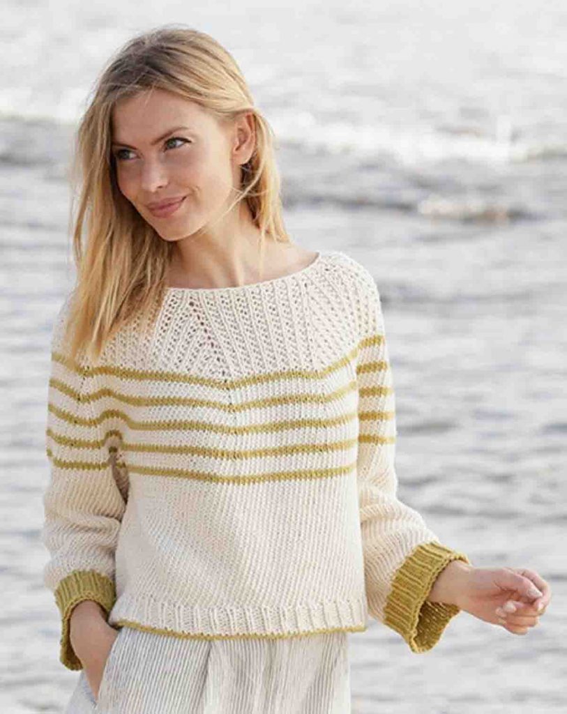 Le pull marin sans couture au tricot