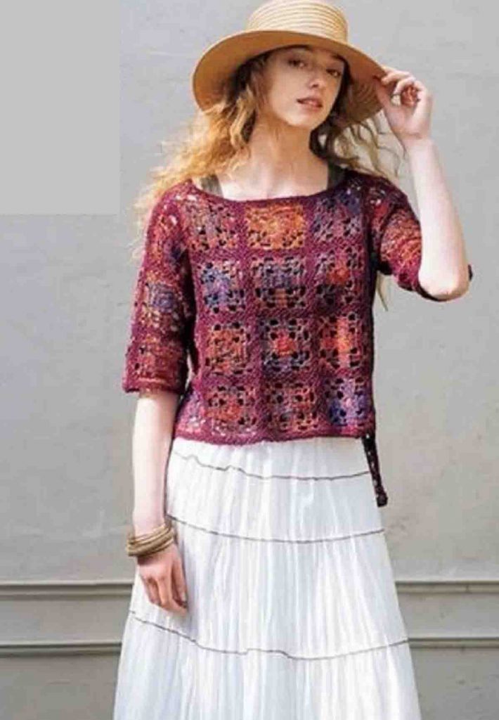 Modèle de pull au crochet été