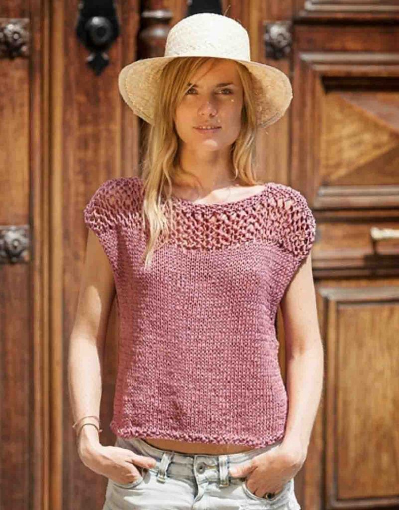 Tricoter un pull d'été sans modèle