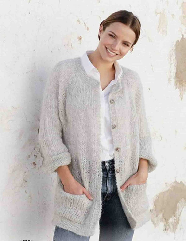 Veste au tricot facile femme