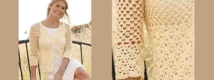 Modèle gilet crochet femme été