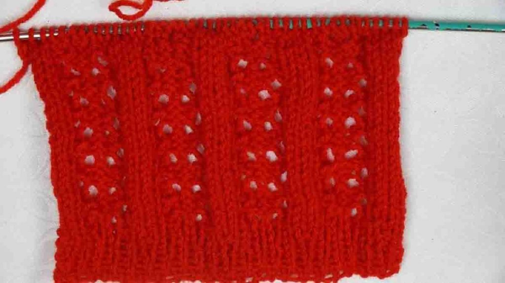 Point fantaisie ajouré tricot facile