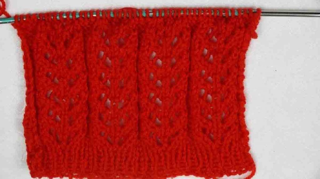 Point fantaisie ajouré tricot facile