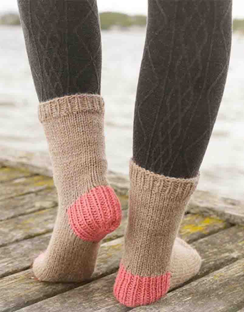 Chaussettes femme au tricot