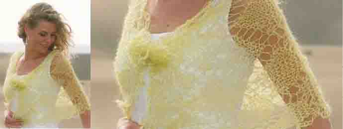 Modèle châle tricot dentelle