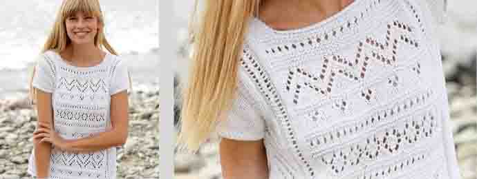 tricoter un joli pull femme été