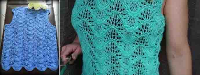 Pull femme en dentelle ajouré