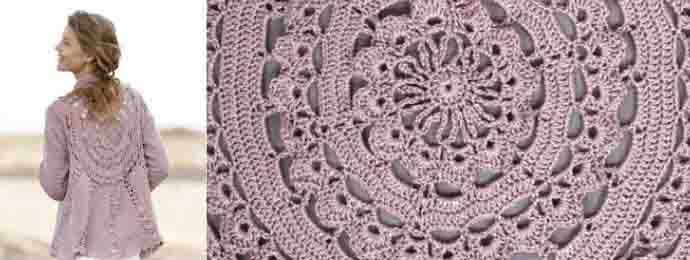 Veste au crochet en rond