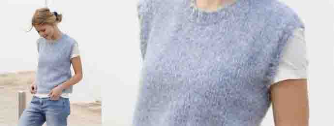 Tricoter un pull sans manche pour femme