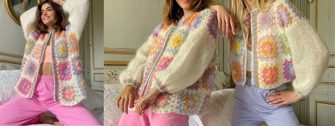 Au crochet un gilet printemps