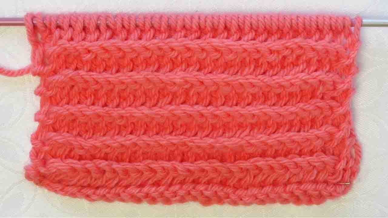 Le point mousse double