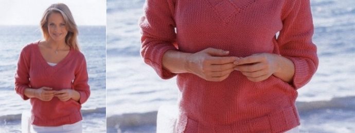 Pull col v tendance pour femme