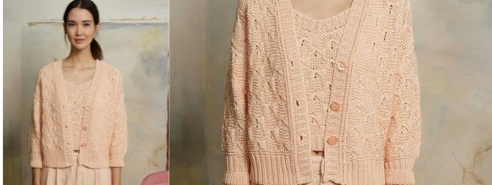 Un joli tricot au point papillon