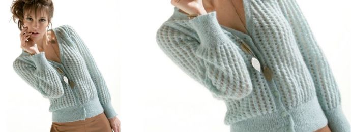 Cardigan court femme