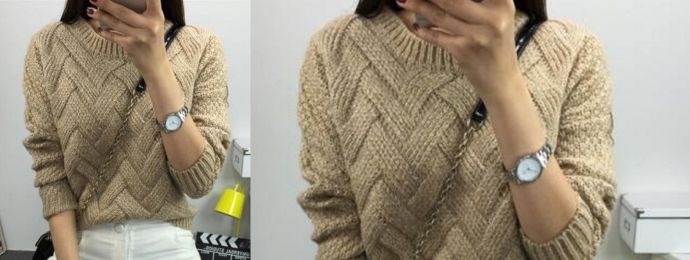 Un pull simple et beau au tricot