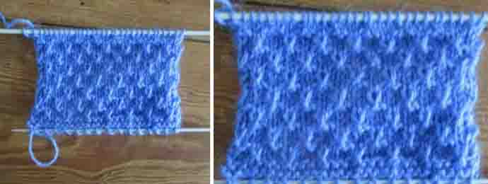 Un point relief facile au tricot