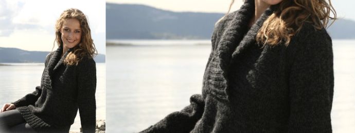 Pull en laine noire
