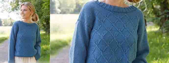 Pull col rond à laine