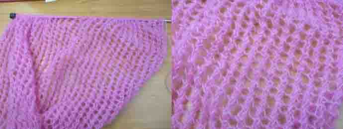 Echarpe nuage au tricot