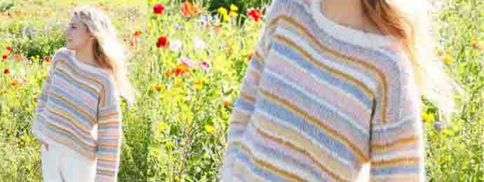 Au tricot un pull pastel