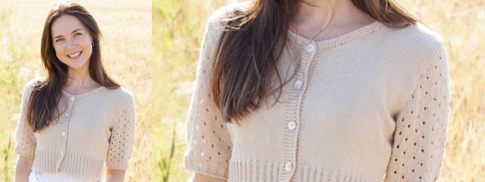 Cardigan court en mailles