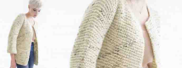 Gilet au point mousse