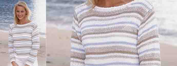 Des rayures pour un pull d'été