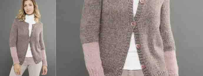 Cardigan bicolore facile
