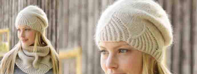Snood et bonnet dessin damaryllis