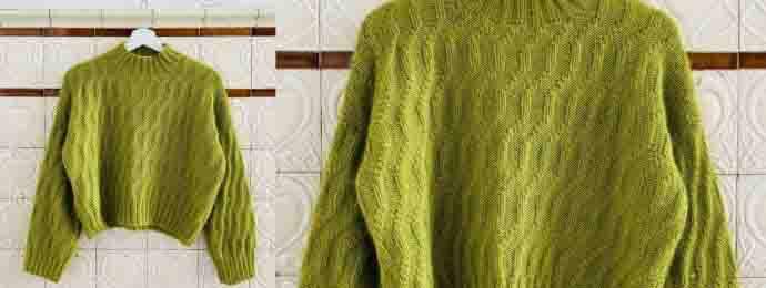 Le pull jersey et zig zag