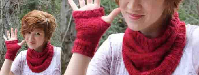 Mitaines et snood simplissimes